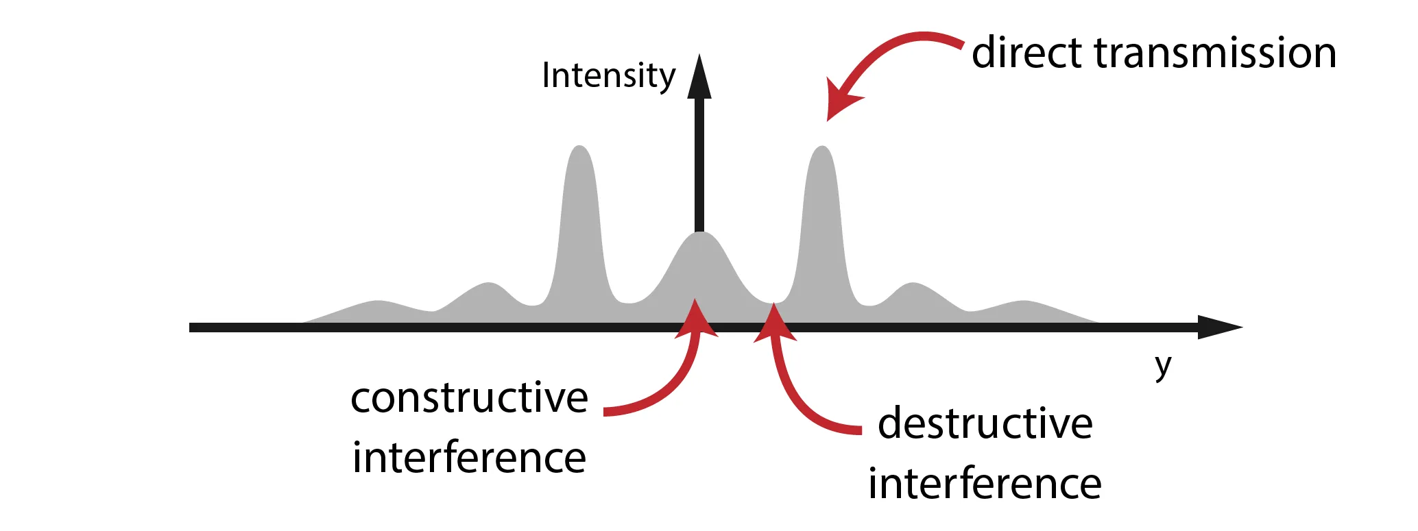 Constructive and destructive interference and direct transmission