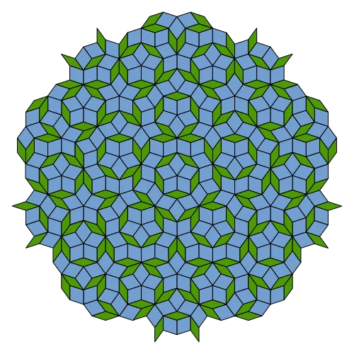 A Penrose tiling by Inductiveload on Wikipedia and in the public domain